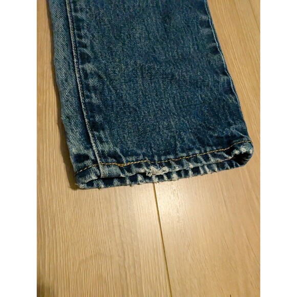 Levi's 511 Slim 36x32 (34x32) Made In USA Faded Distressed White Oak Cone Denim - Picture 9 of 12